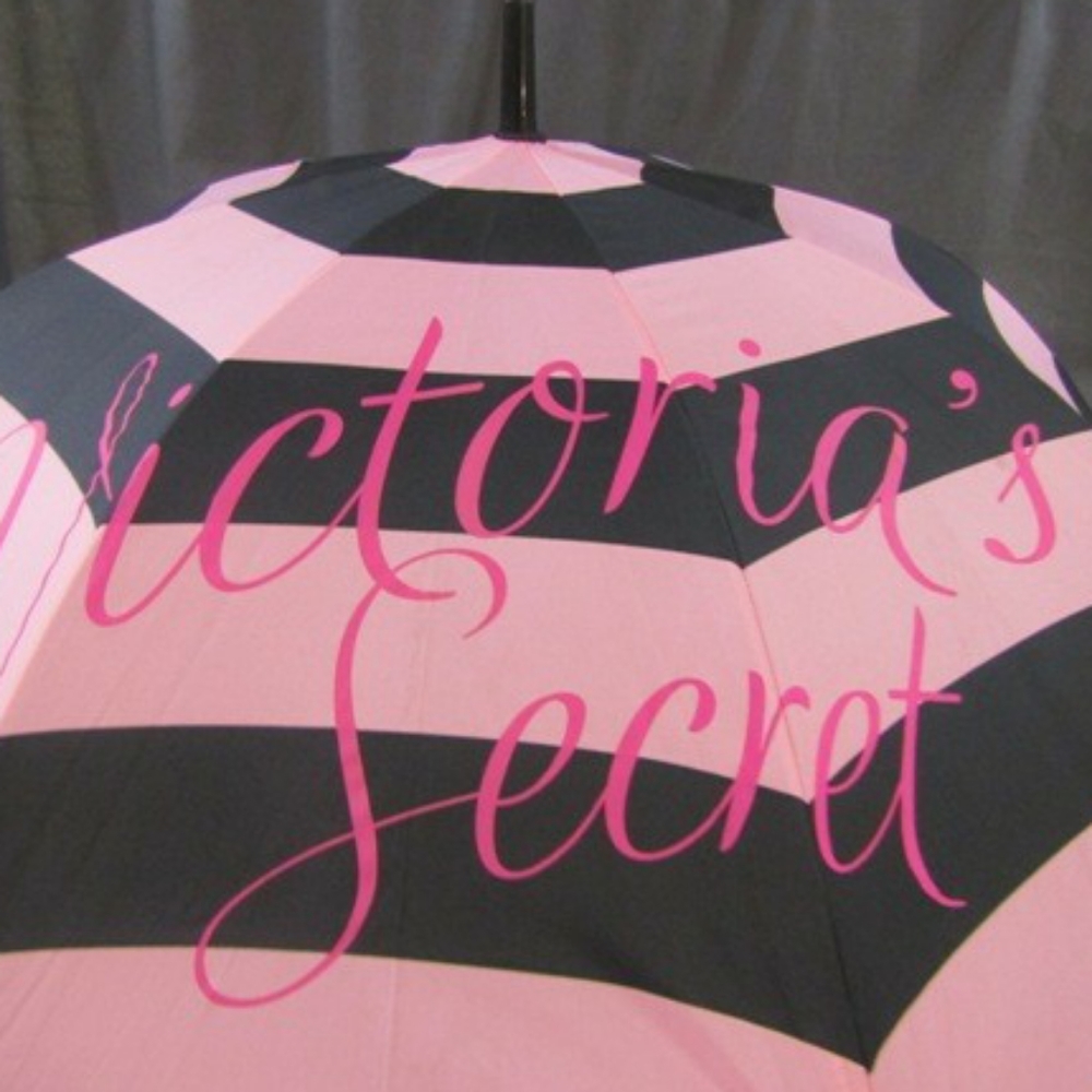 Victoria's Secret pink and Black Umbrella